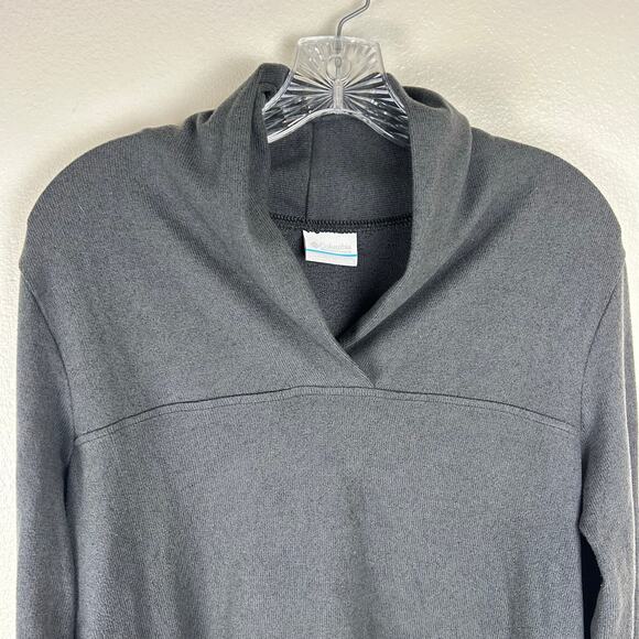 Columbia Womens High Neck Grey Top Size Medium Pullover Soft Mid Layer - Picture 5 of 7